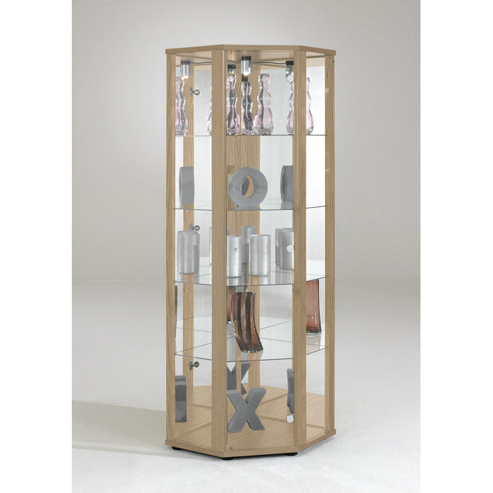 Ebern Designs Rachel Corner Curio with Lighting & Reviews Wayfair.co.uk